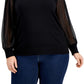 Suéter Calvin Klein Feminino Manga Transparente Preto Tamanho 2X
