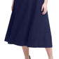 Vestido midi feminino Calvin Klein com manga tulipa, azul, tamanho 18W