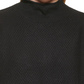 Calvin Klein Suéter Feminino Honeycomb Gola Funil Preto Tamanho Médio