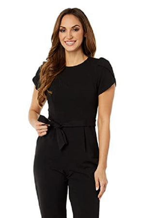 Macacão Calvin Klein Feminino com Cintura Amarrada Preto Tamanho 12