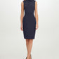 Vestido Calvin Klein Feminino Azul com Decote Laço Tamanho 14