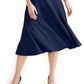 Vestido midi evasê com cinto Calvin Klein feminino, azul, tamanho 4