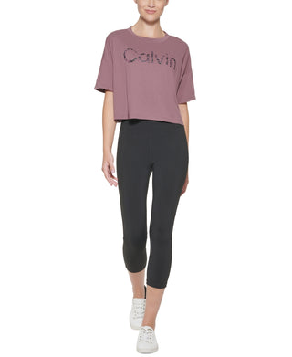 Camiseta Calvin Klein Feminina com Logo Marrom Tamanho XXG