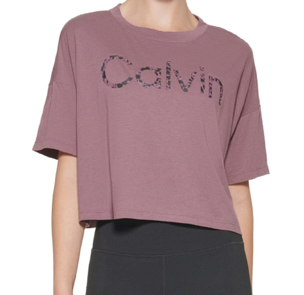 Camiseta Calvin Klein Feminina com Logo Marrom Tamanho XXG