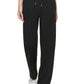 Calça esportiva feminina Calvin Klein Performance com nervuras, preta, tamanho extragrande