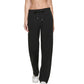 Calça esportiva feminina Calvin Klein canelada, preta, tamanho médio