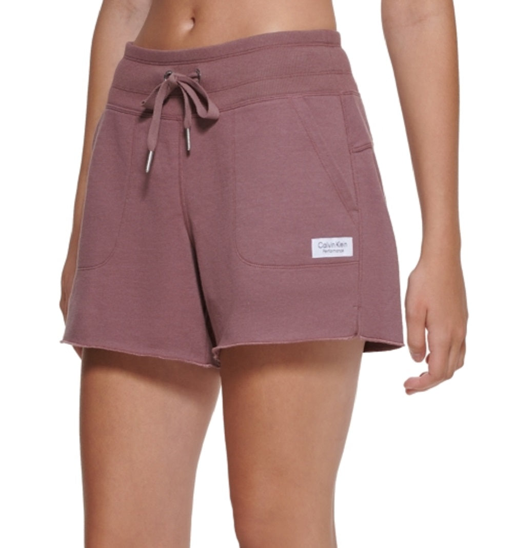 Calvin Klein Shorts French Terry Feminino Marrom Tamanho P