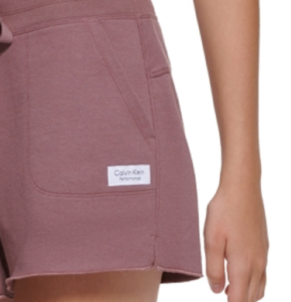 Calvin Klein Shorts French Terry Feminino Marrom Tamanho P