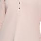 Calvin Klein Feminino Manga 3/4 Botões Frontais Henley Rosa Tamanho Médio