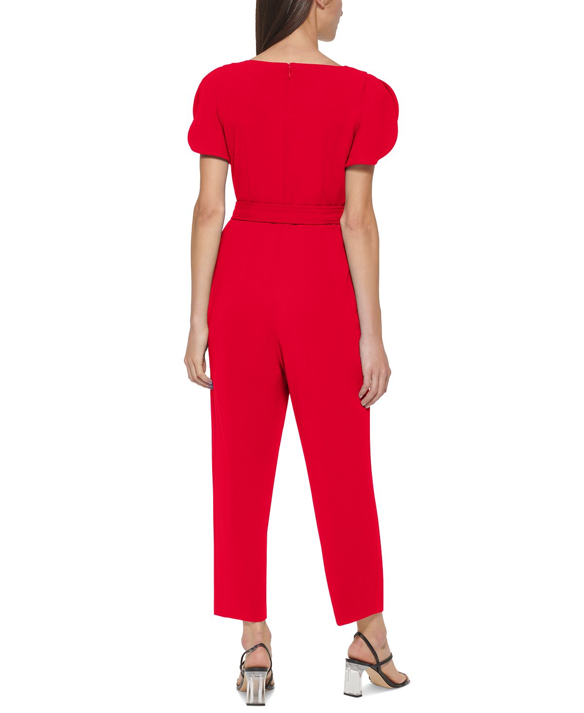 Macacão curto Calvin Klein feminino manga tulipa vermelho tamanho 6