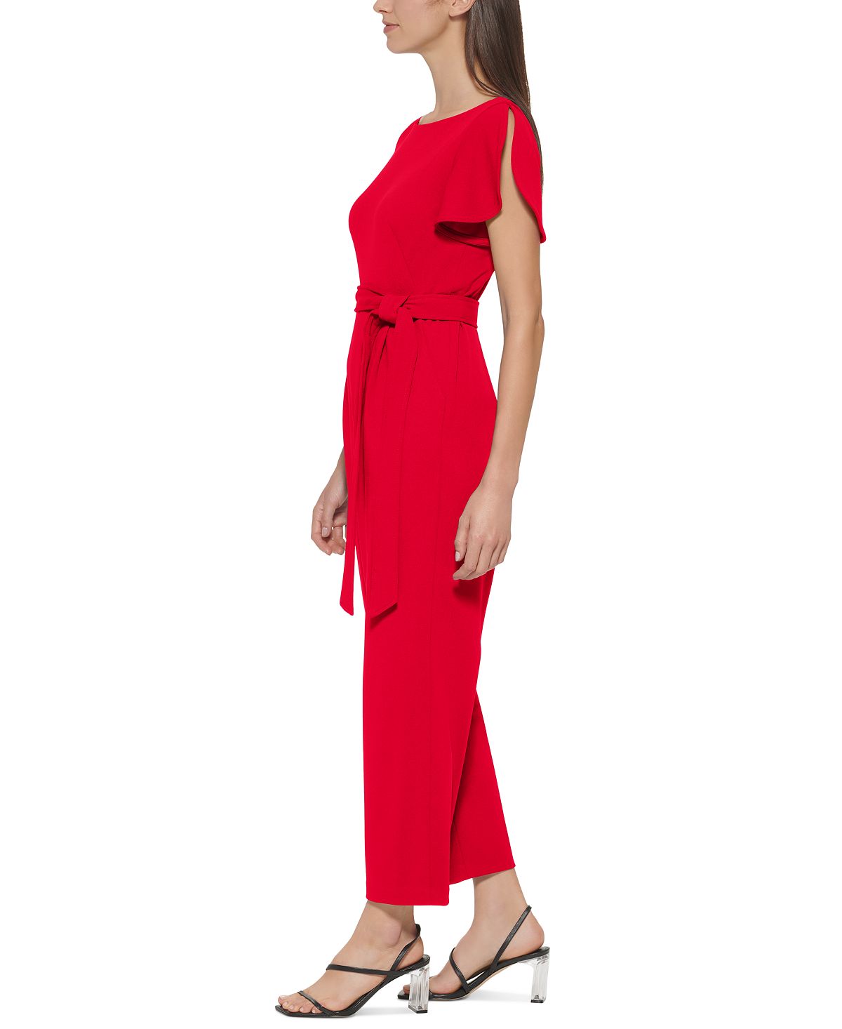 Macacão curto Calvin Klein feminino manga tulipa vermelho tamanho 6