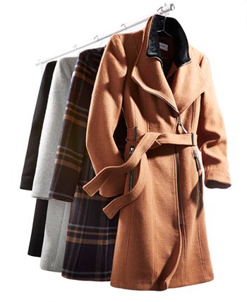 Calvin Klein Casaco feminino com cinto cinza tamanho pequeno grande