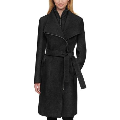 Calvin Klein Casaco feminino com cinto cinza tamanho pequeno