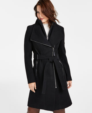 Calvin Klein Women's Belted Wrap Coat Gray Size Small