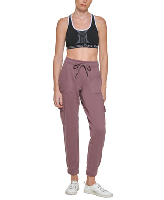 Calça cargo feminina Calvin Klein slim fit rosa tamanho grande