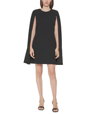 Calvin Klein Women's Capelet Sheath Dress Black Size 6