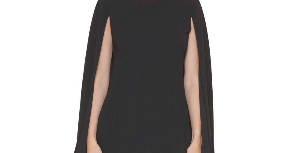 Vestido Capelet Bainha Calvin Klein Feminino Preto Tamanho 6