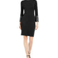 Vestido Calvin Klein Feminino com Acabamento Brilhante Preto Tamanho Médio