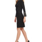 Vestido Calvin Klein Feminino com Acabamento Brilhante Preto Tamanho Médio