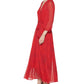 Vestido longo estampado Calvin Klein feminino vermelho tamanho 10