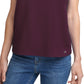 Camiseta Calvin Klein Feminina Manga Curta com Logotipo Roxa Tamanho XS