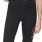 Calvin Klein Shorts Biker Feminino Cintura Alta com Logo Dividido Rosa Tamanho Grande