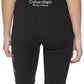 Calvin Klein Shorts Biker Feminino Cintura Alta com Logo Dividido Rosa Tamanho Grande