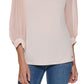 Blusa Calvin Klein Feminina Manga 3/4 Chiffon Rosa Tamanho X-G