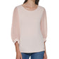 Blusa Calvin Klein Feminina Manga 3/4 Chiffon Rosa Tamanho X-G