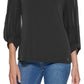 Blusa Calvin Klein Feminina Gola Redonda Transparente Preta Tamanho X-S