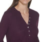 Calvin Klein Manga Longa Henley Roxo Tamanho X-G