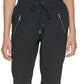 Calça jogger feminina Calvin Klein Tech Stretch preta tamanho grande