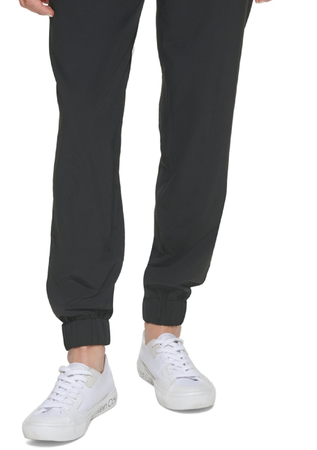 Calça jogger feminina Calvin Klein Tech Stretch preta tamanho grande