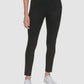 Calça feminina Calvin Klein com ajuste elástico e camurça sintética, estilo reto, preta, tamanho extragrande