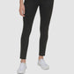 Calça feminina Calvin Klein com ajuste elástico e camurça sintética, estilo reto, preta, tamanho extragrande