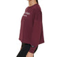 Calvin Klein Blusa Cropped Feminina com Logo Stacked Vermelha Tamanho P
