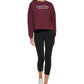 Calvin Klein Blusa Cropped Feminina com Logo Stacked Vermelha Tamanho P
