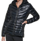 Casaco acolchoado com capuz Calvin Klein feminino, preto, tamanho pequeno
