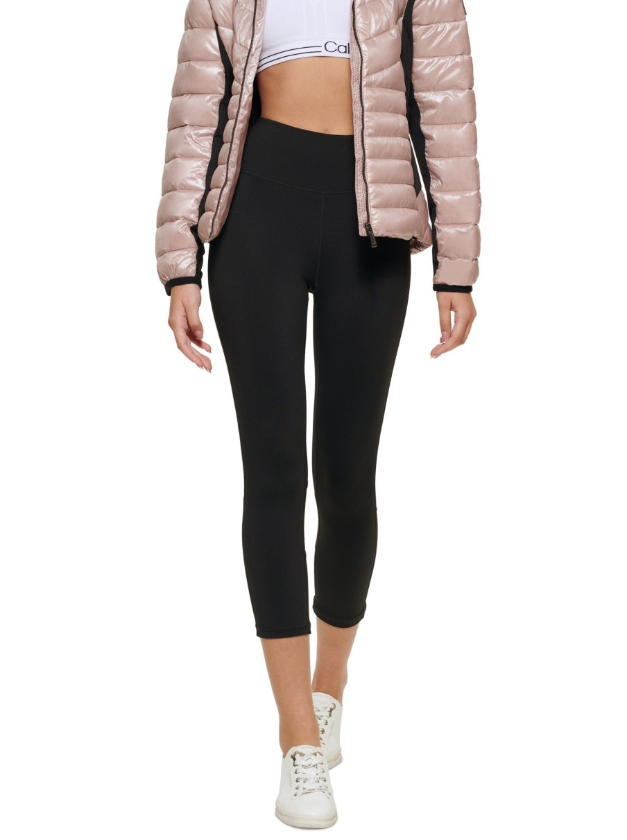 Jaqueta Calvin Klein Feminina com Capuz e Painel Lateral Rosa Tamanho Grande