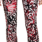 Calça legging feminina Calvin Klein Performance estampada cintura alta vermelha tamanho M
