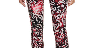 Calça legging feminina Calvin Klein Performance estampada cintura alta vermelha tamanho M