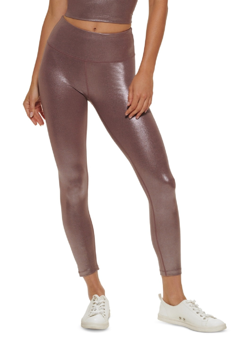 Calvin Klein Regata Feminina Estampada com Alças nas Costas Marrom Tamanho Médio