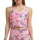 Calvin Klein Regata Cropped Feminina Estampada Racerback Roxa Tamanho P