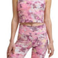 Calvin Klein Regata Cropped Feminina Estampada Racerback Roxa Tamanho P