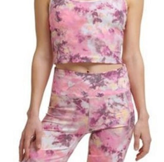 Calvin Klein Regata Cropped Feminina Estampada Racerback Roxa Tamanho P