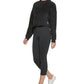 Blusa curta Calvin Klein feminina de lã sintética Sherpa, preta, tamanho X-G
