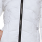 Casaco acolchoado com capuz Calvin Klein feminino, tamanho grande, branco