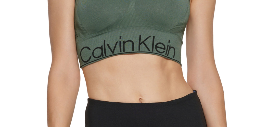 Sutiã esportivo Calvin Klein Performance Mid Impact feminino, verde, tamanho X-G