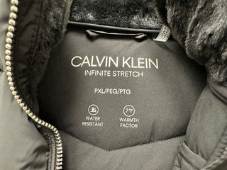 Calvin Klein Women's Petite Fleece-Lined Hooded Anorak Raincoat Black Size Petite XXL
