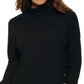 Calvin Klein Feminino Manga Longa Gola Alta Preta Tamanho XX-G